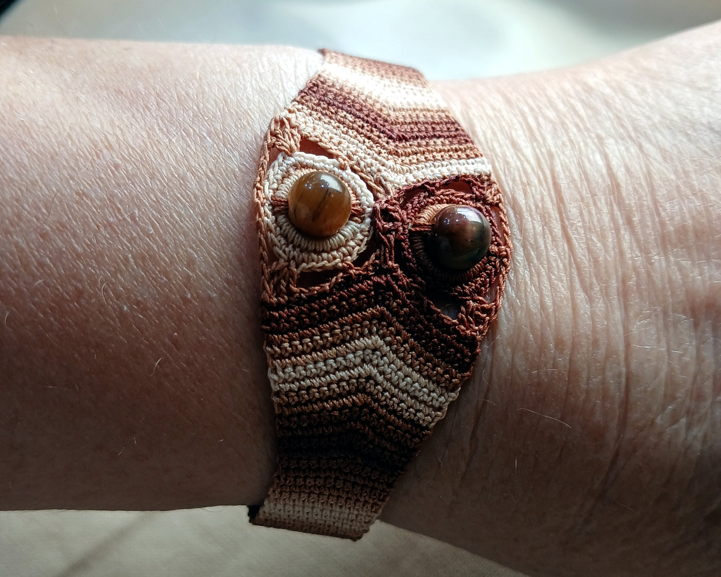 Bracelet Dégradé de Marron - Perles Œil de Tigre