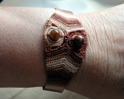 Bracelet Dégradé de Marron - Perles Œil de Tigre