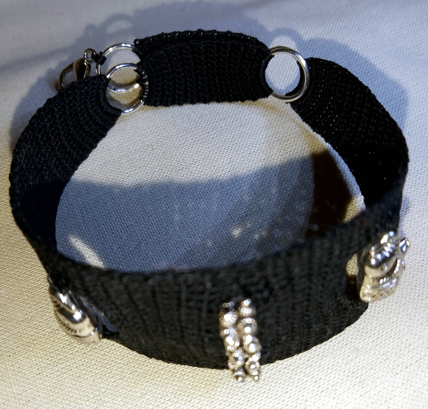 Bracelet noir Serge éléphants