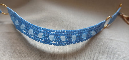 Bracelet Bleu Ciel - Crochet & Aigues-Marines Facétées