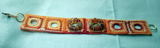 Bracelet Emma - Dégradé Orange & Perles de Coraline Multicolore