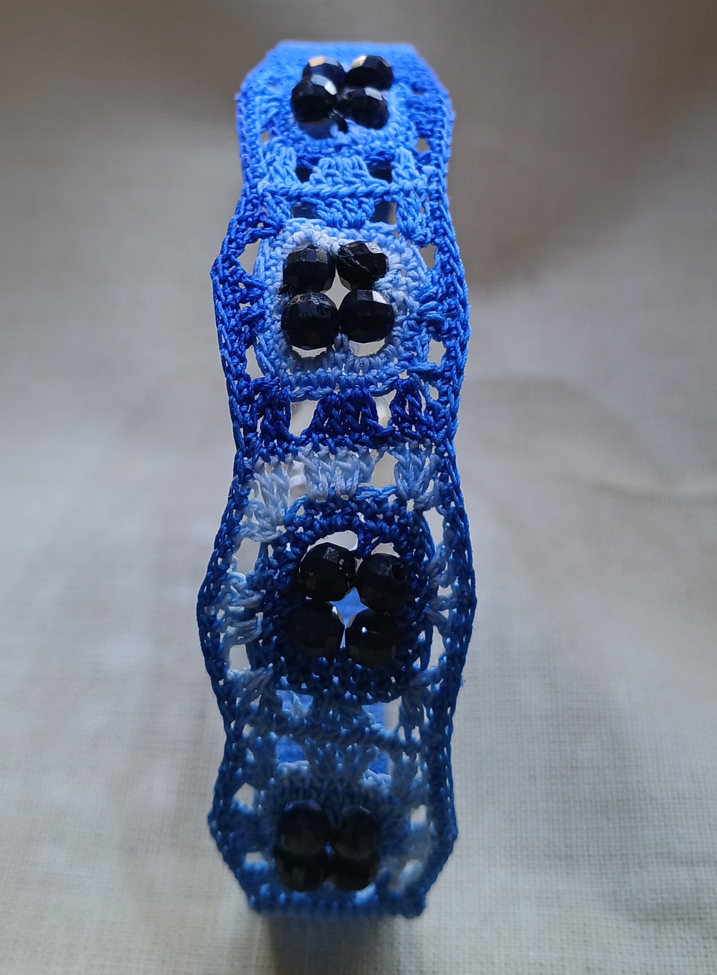 Bracelet Dégradé de Bleu - Crochet & Perles de Saphir