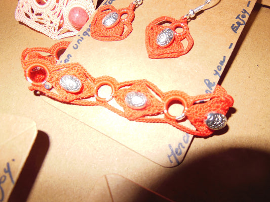 Ensemble bracelet et boucles d'oreilles Jennifer