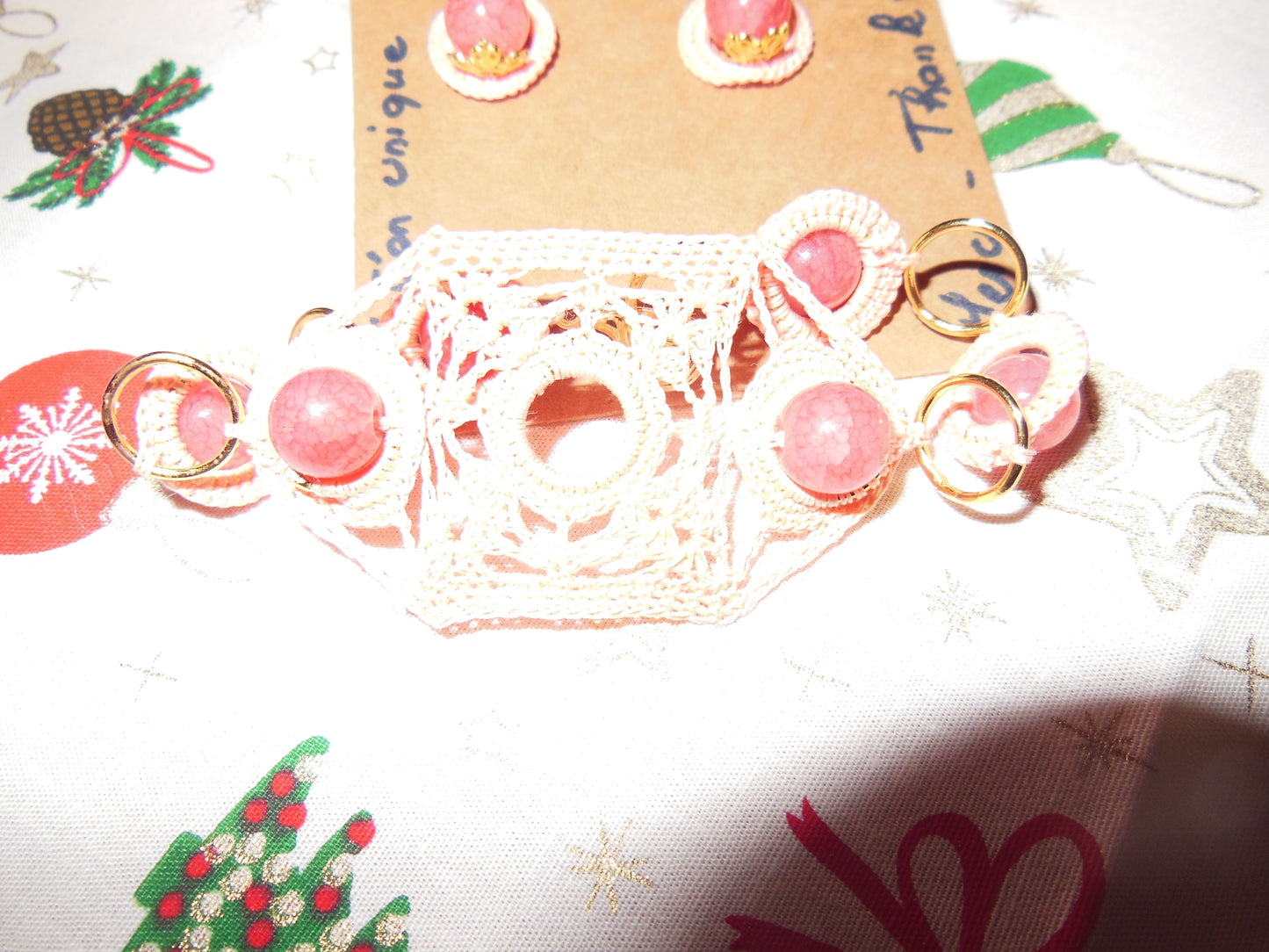 Ensemble bracelet et boucles d'oreilles Clémence