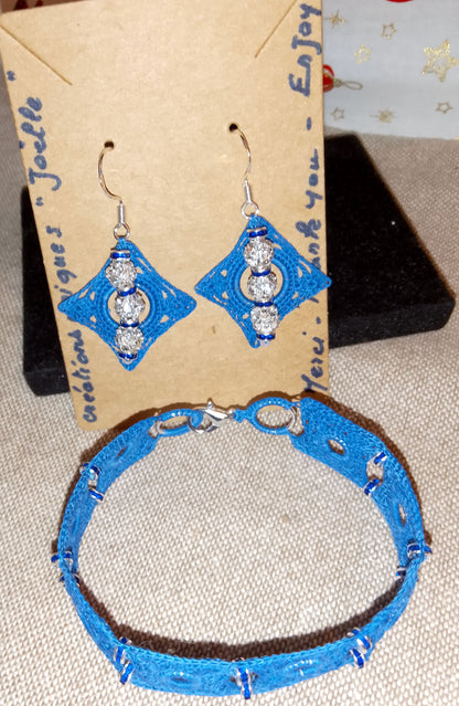 Ensemble Cyrielle bracelet et boucles d'oreilles