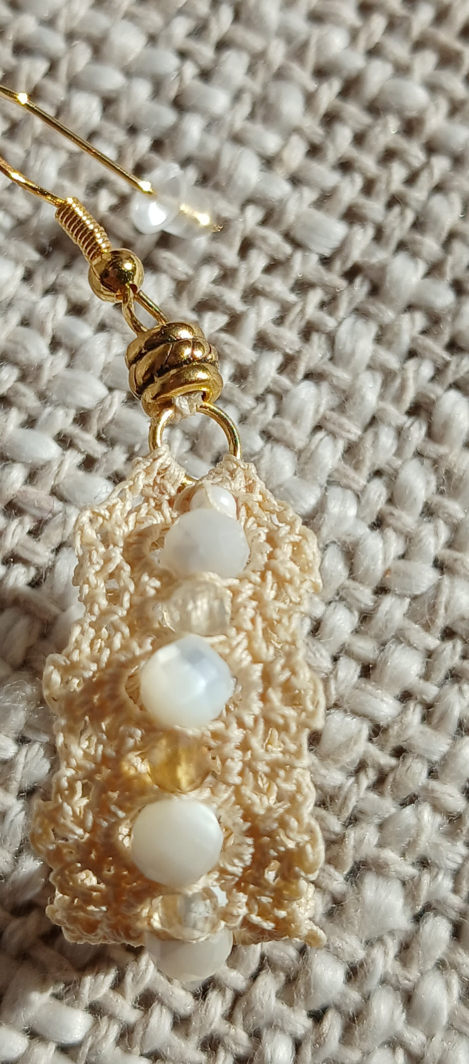 Boucles d'oreilles Citrine & Nacre