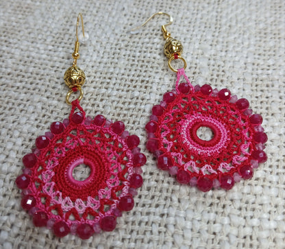 Boucles Rubis & Tourmaline