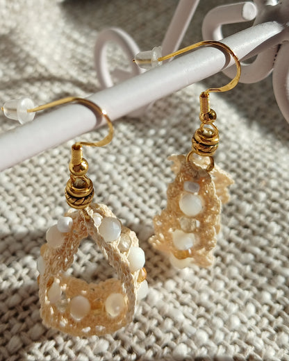 Boucles d'oreilles Citrine & Nacre