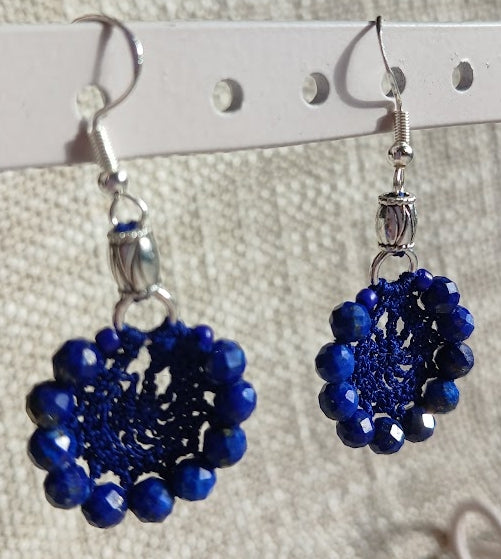Boucles d'oreilles Lapis-lazuli facetté
