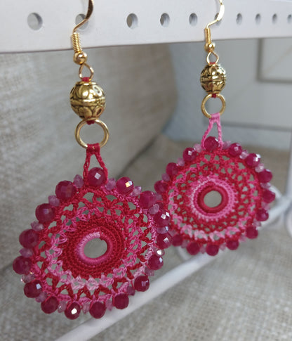 Boucles Rubis & Tourmaline