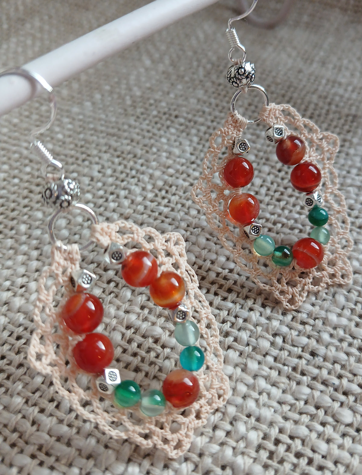 Boucles d'oreilles Agate rayée