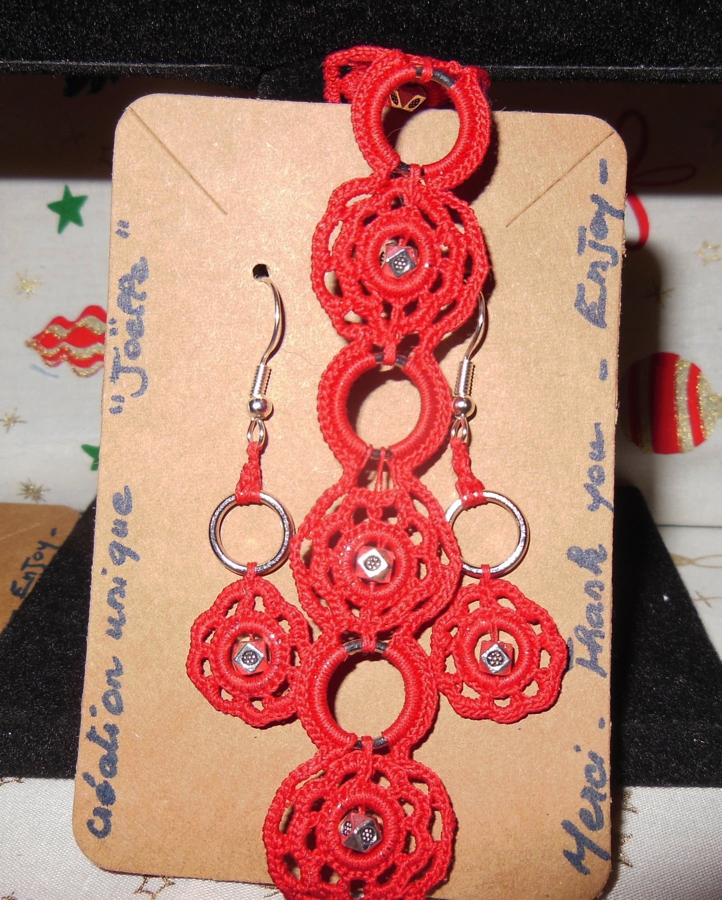 Ensemble Noélie bracelet et boucles d'oreilles