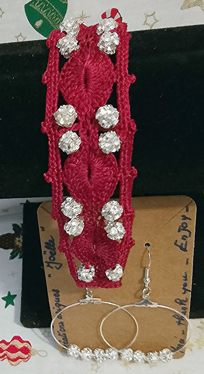 Ensemble Emilie, bracelet et boucles d'oreilles